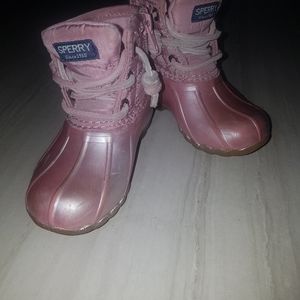 Sperry Saltwater Nylon Quilt Boots Toddler Sz6